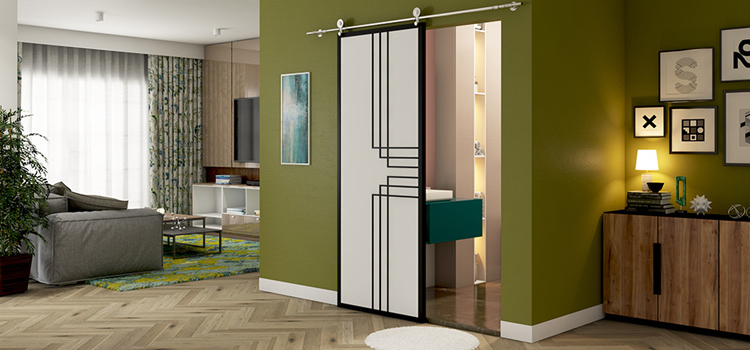 sliding bathroom door installation in Canyon Lake